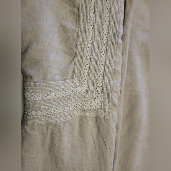 Hotel Collection Madison Hemstitch Linen Duvet Cover FULL / QUEEN - Picture 8 of 13